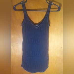 USED Aeropostale Navy Blue Lace Tank Top Medium